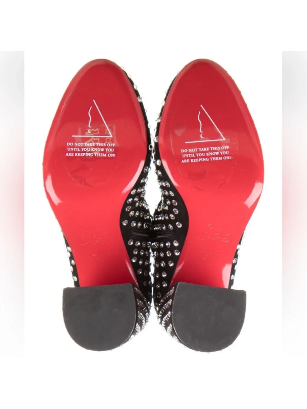 Christian Louboutin Strass Jane botta Crystal accent 9,995